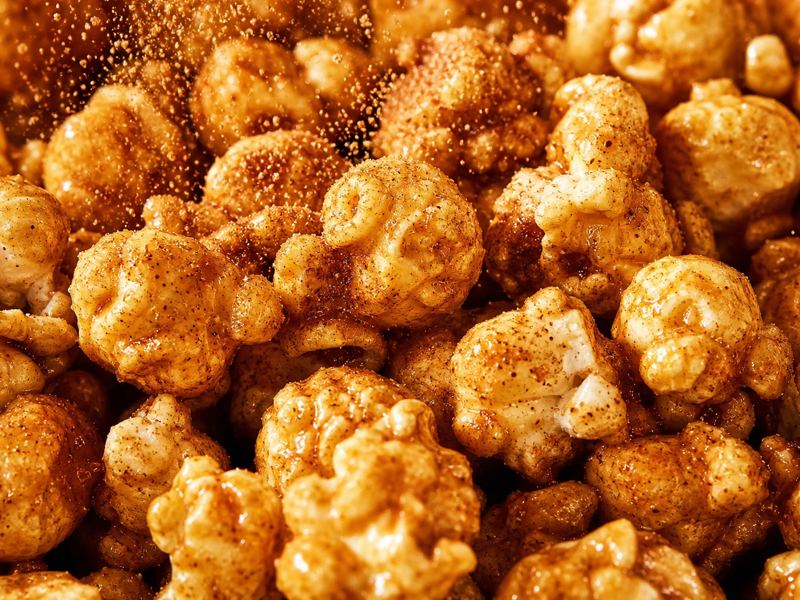 Close-up of golden kettle corn